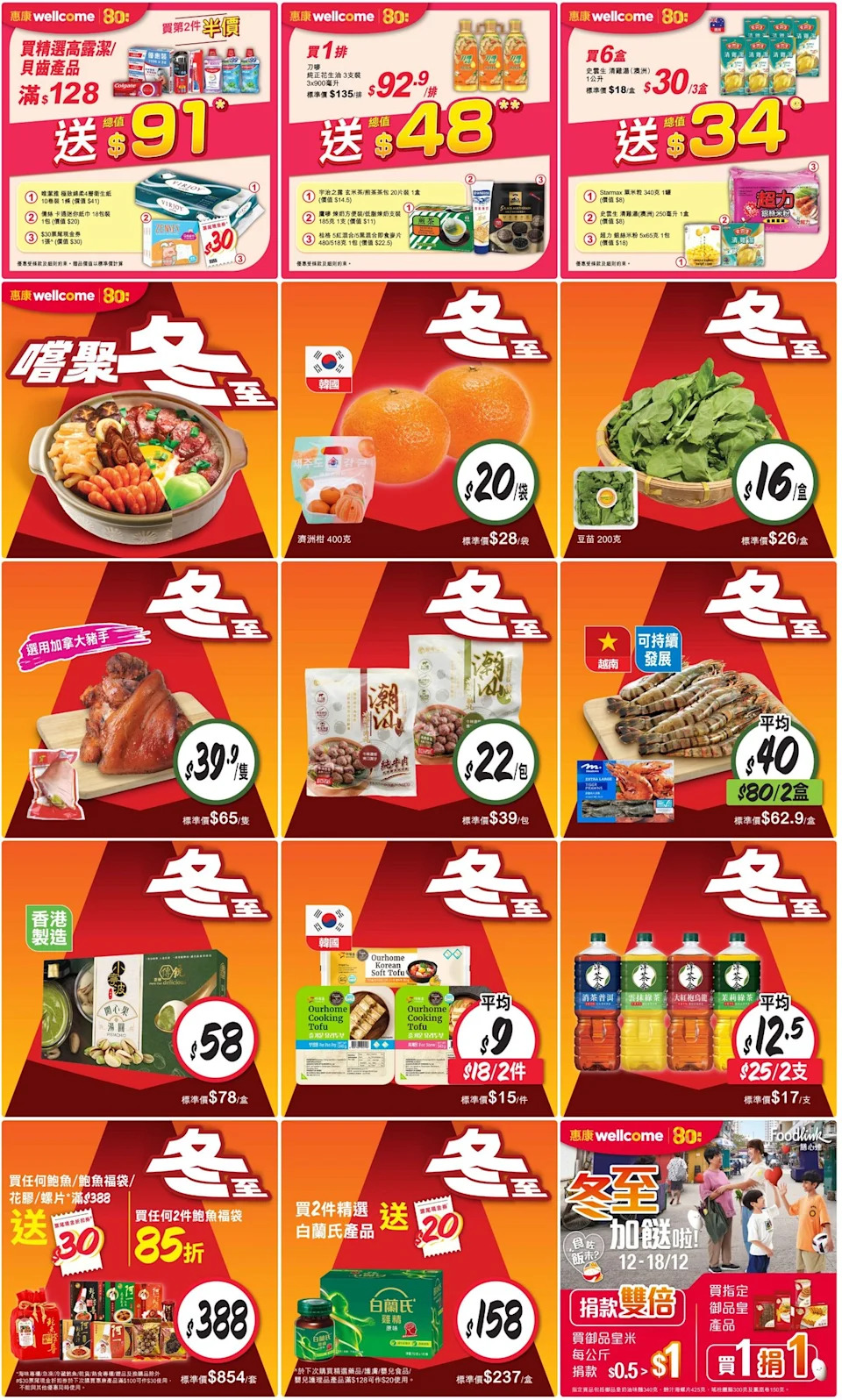 【惠康】只限周末2日 惠康全民大折日 門市網店高達88折 (13/12-14/12)