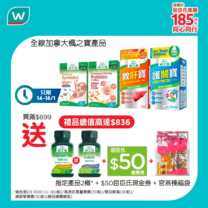 屈臣氏加拿大楓之寶及健康產品優惠圖2