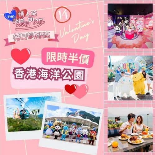 情人節戀人優惠:海洋公園門票半價優惠攻略