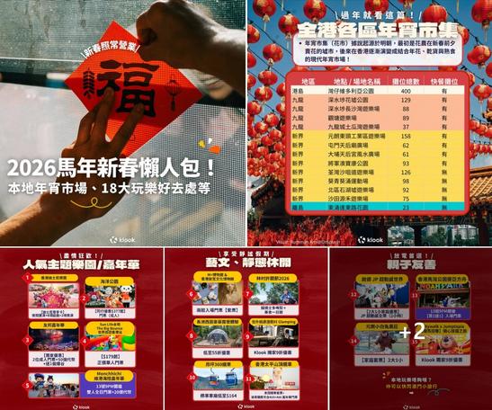 Klook 2026 馬年新春懶人包:本地年宵市場及18大玩樂好去處推介