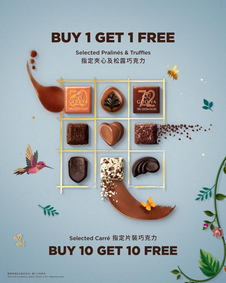 【GODIVA】指定夾心及松露巧克力買一送一(即日起至29/03)