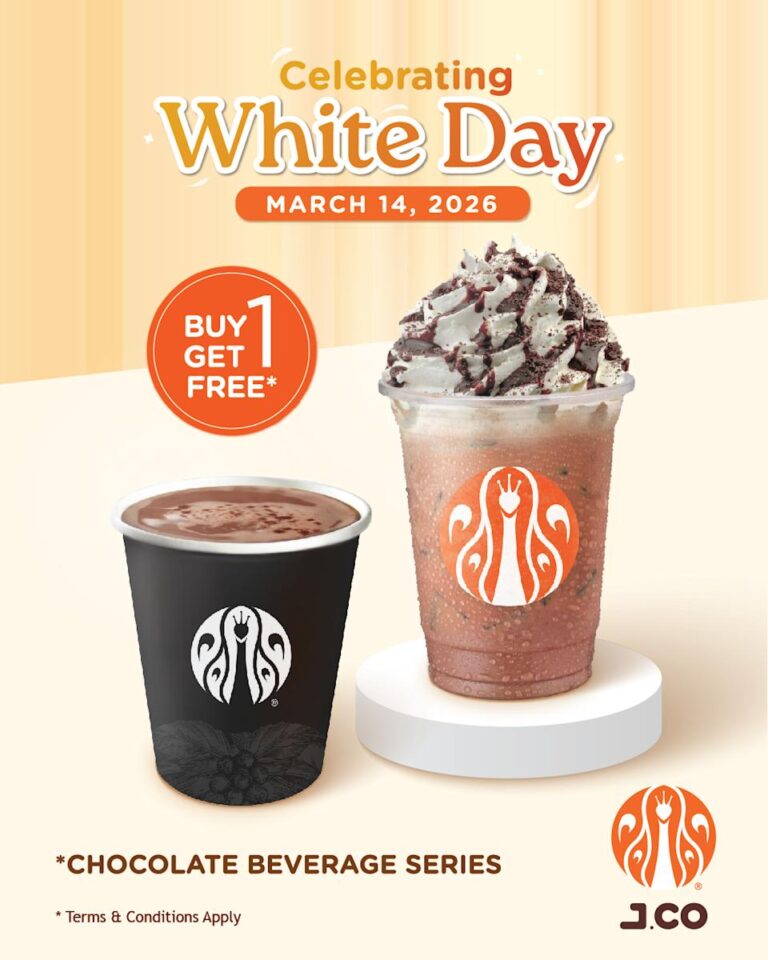 【J.CO Donuts & Coffee】朱古力系列飲品買一送一(14/03)