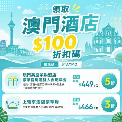 KKday: 澳門星級酒店折扣回饋 英皇與上葡京低至3折